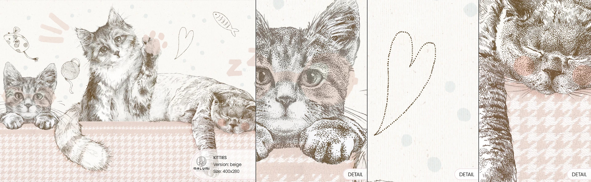 KITTIES - beige - próbka