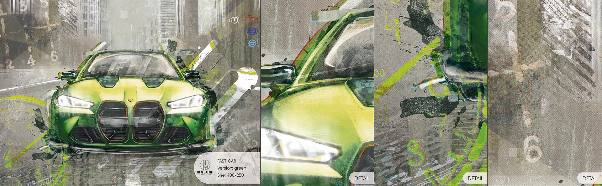 FAST CAR - green  - próbka