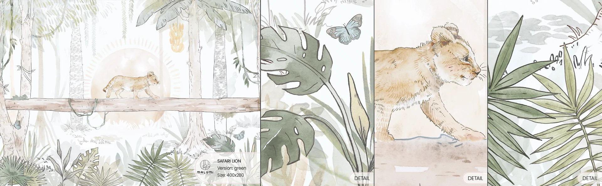 SAFARI - LION - green - próbka