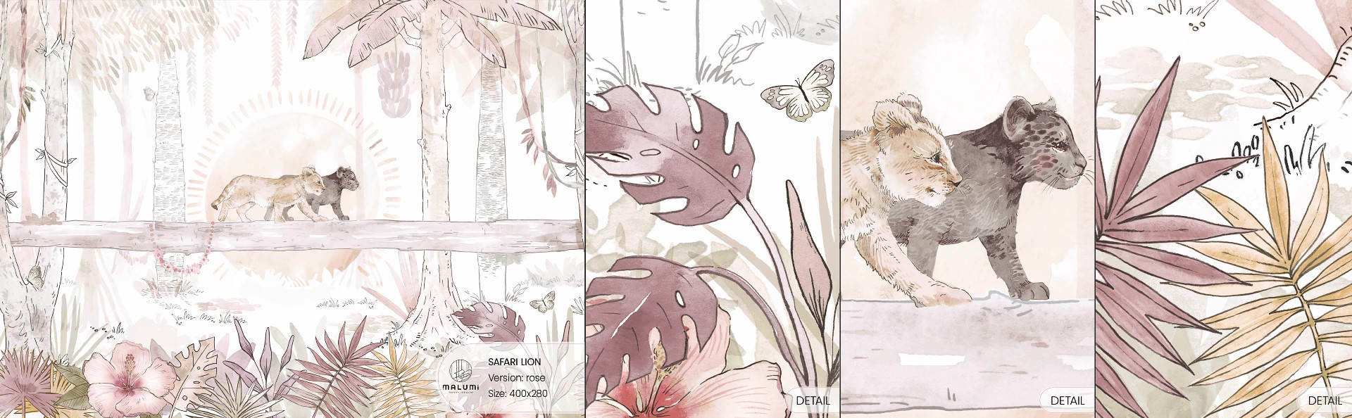 SAFARI - LION - rose  - próbka