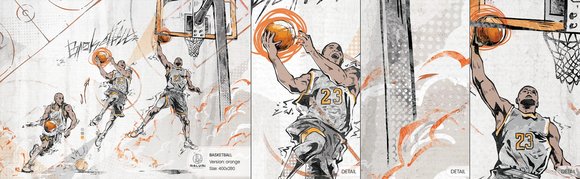 BASKETBALL - orange - próbka