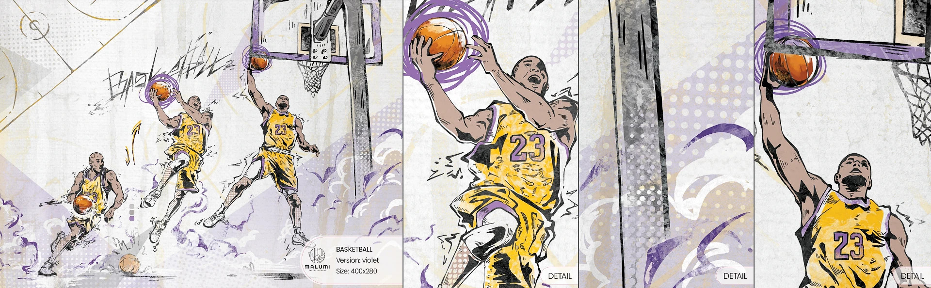 BASKETBALL - violet  - próbka