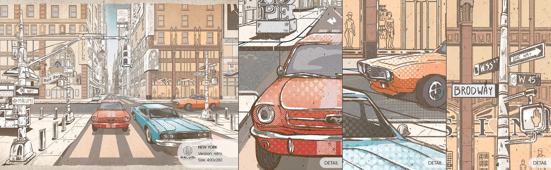 NEW YORK - retro - próbka