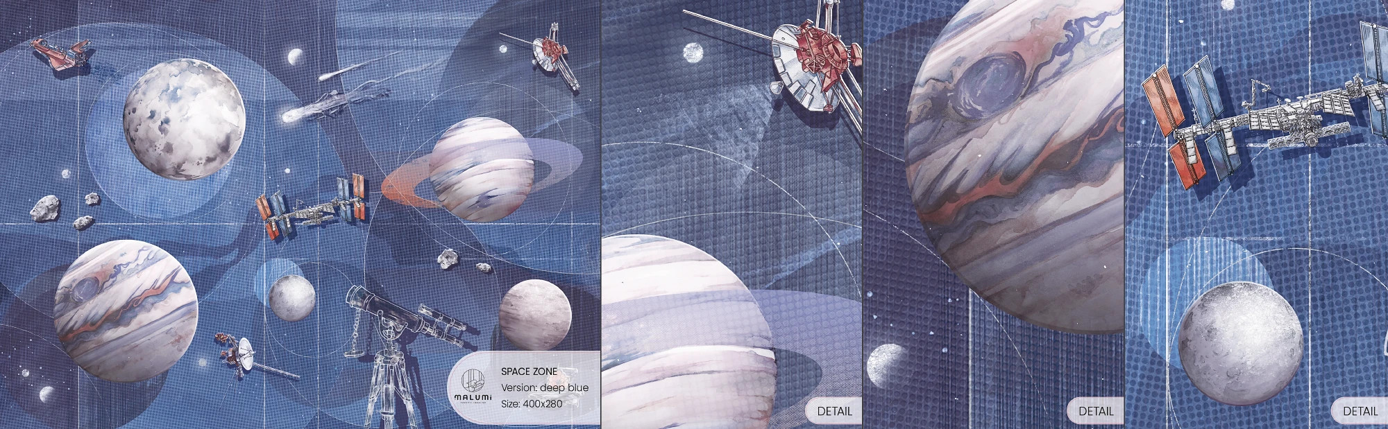 SPACE ZONE - deep blue - próbka