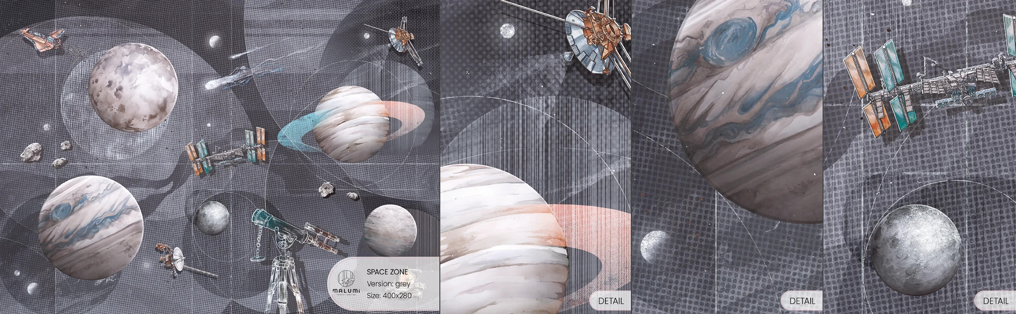 SPACE ZONE - grey - próbka