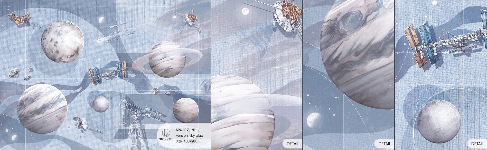 SPACE ZONE - sky blue- próbka