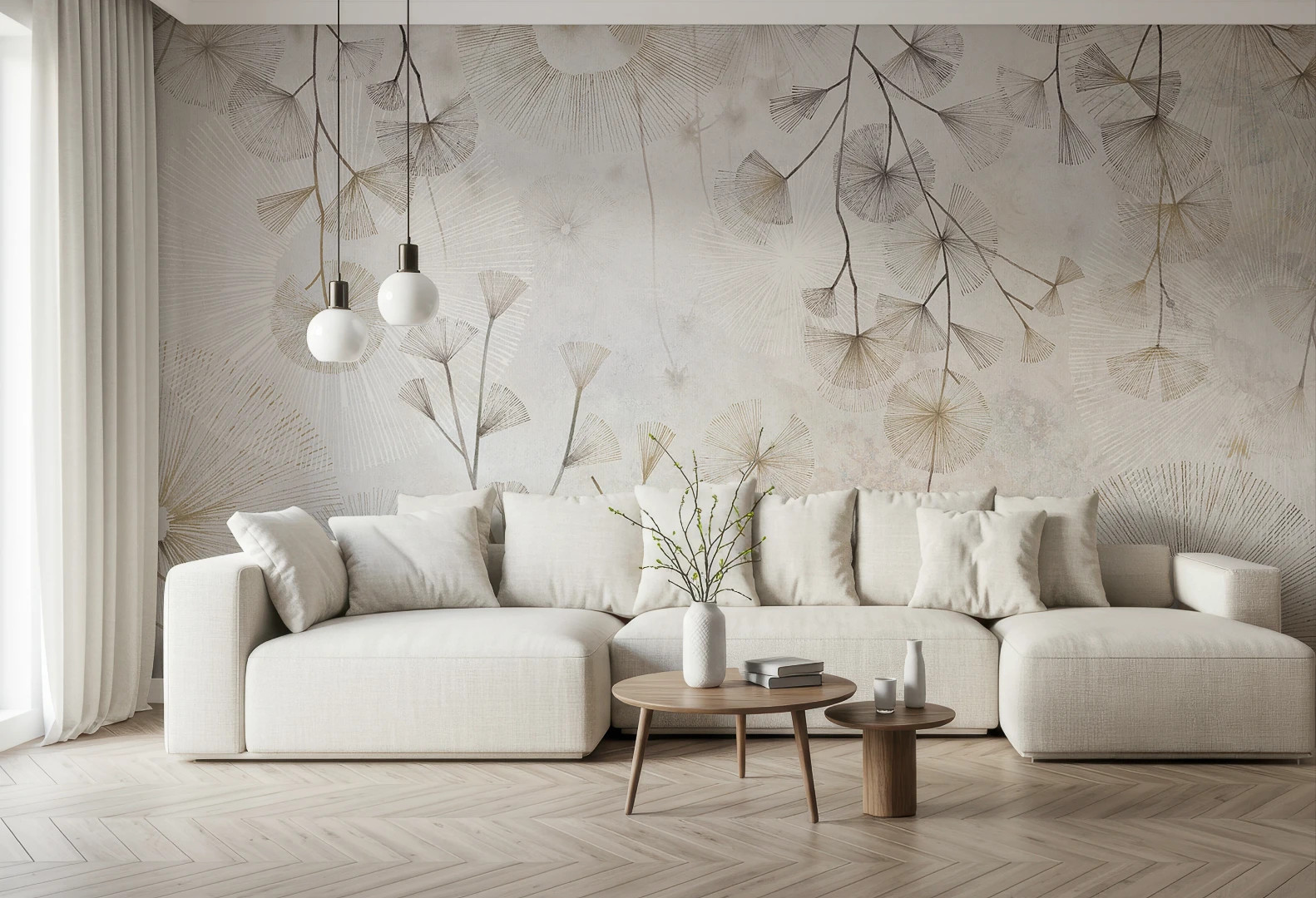 DELICATE - minimalistyczna tapeta do salonu lub sypialni