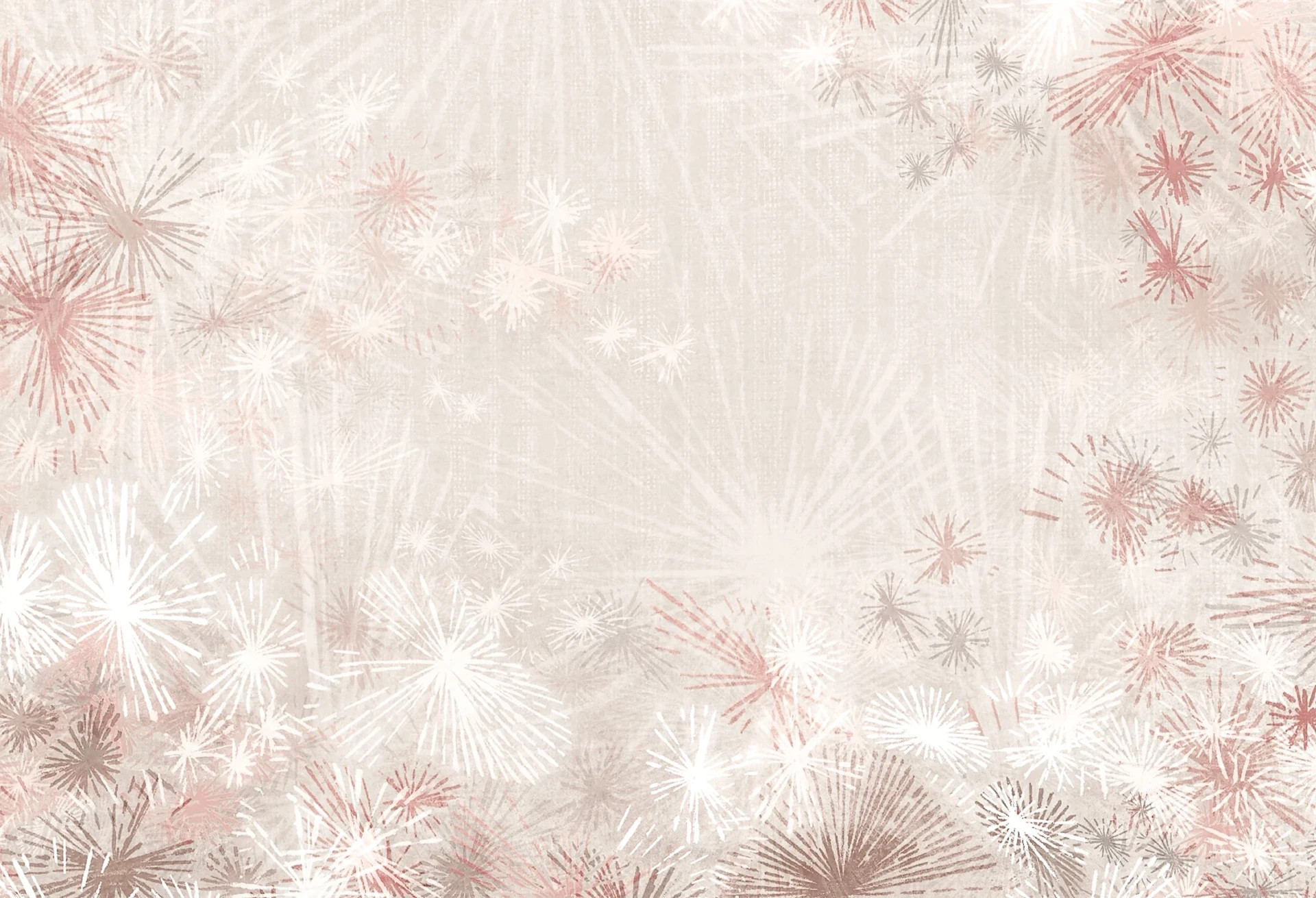 DMUCHAWCE - rose - artystyczna tapeta z motywem  dmuchawców