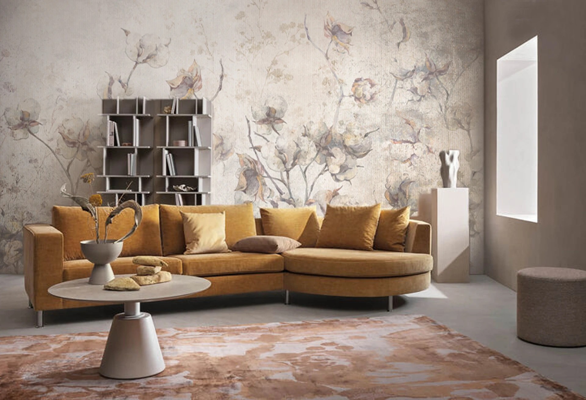 FIELDS OF COTTON - romantyczna tapeta do salonu lub sypialni