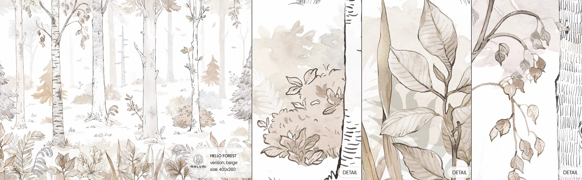 HELLO FOREST - white - próbka