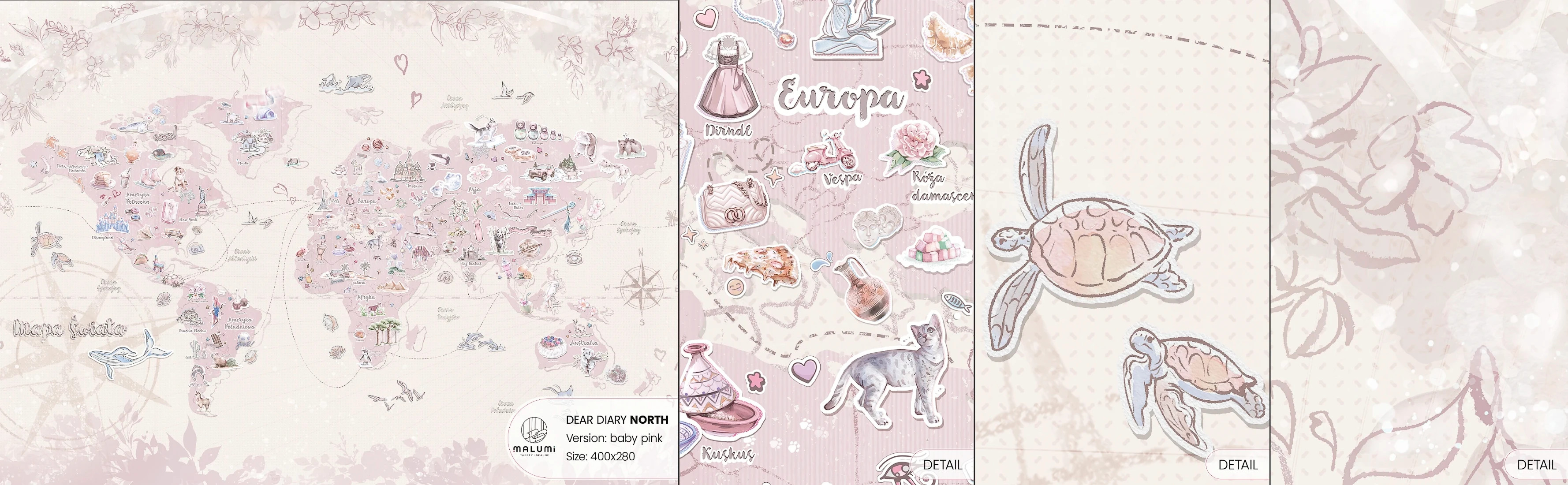 DEAR DIARY NORTH - baby pink - próbka