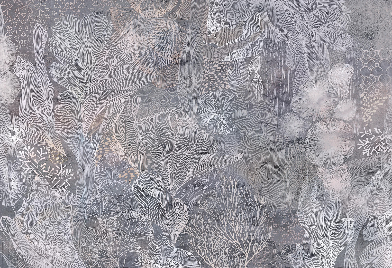 GREAT REEF - blue - tapeta do salonu z motywem rafy koralowej