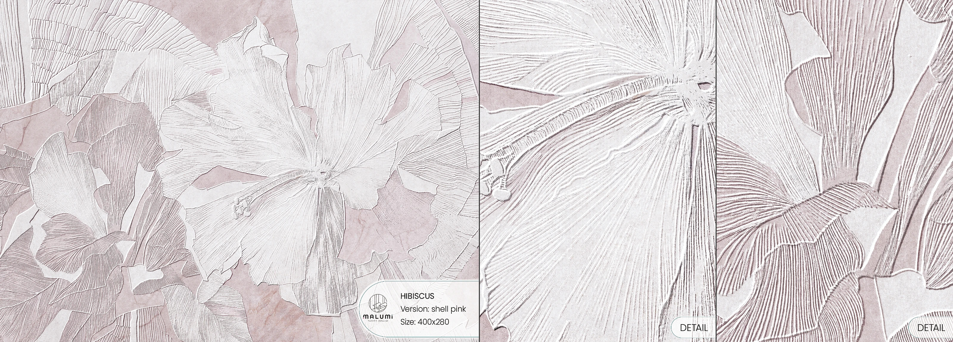 HIBISCUS RELIEF - shell pink - próbka