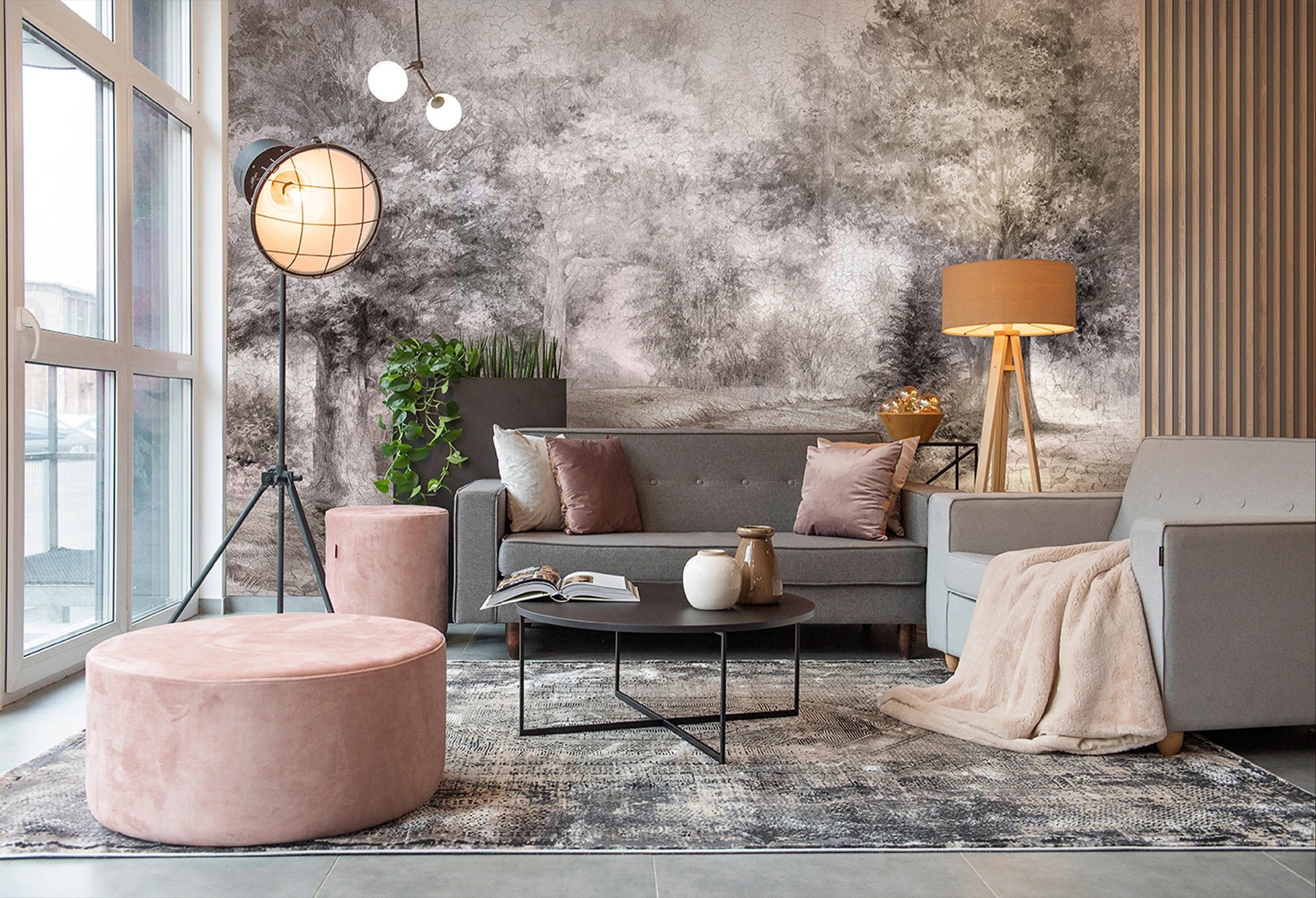 FRESCO - tapeta z motywem lasu do salonu lub sypialni