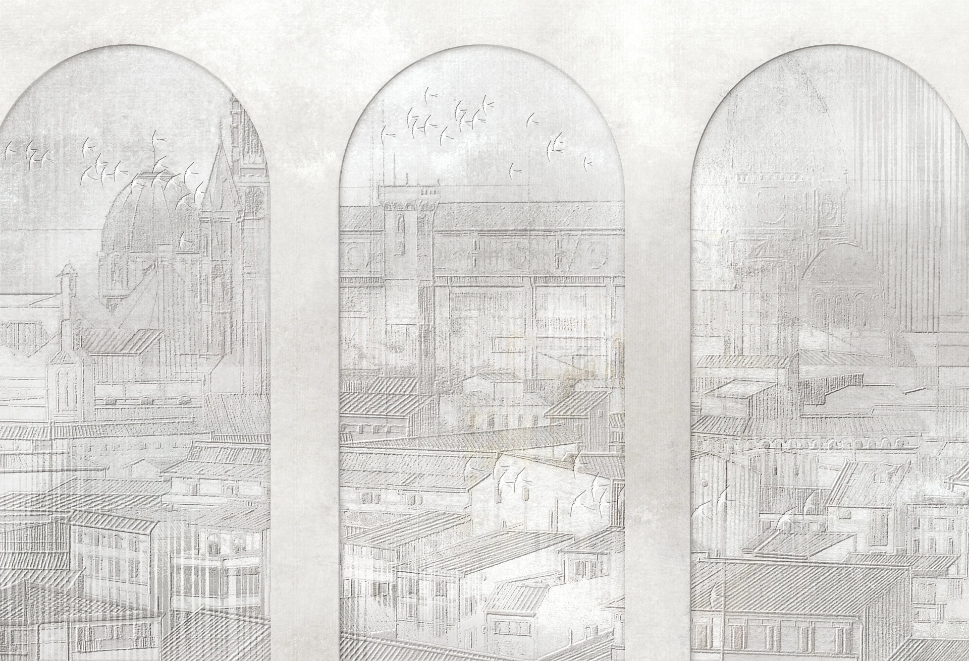 FIRENZE - relief - tapeta z motywem miasta do salonu lub sypialni