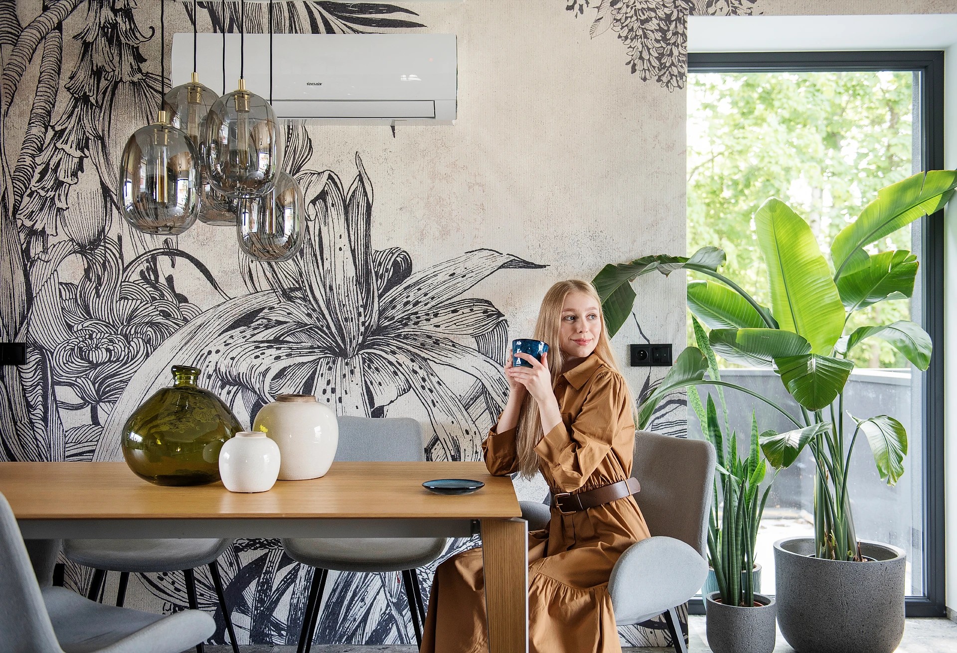 HAVANA - black&white - tapeta leśna do salonu