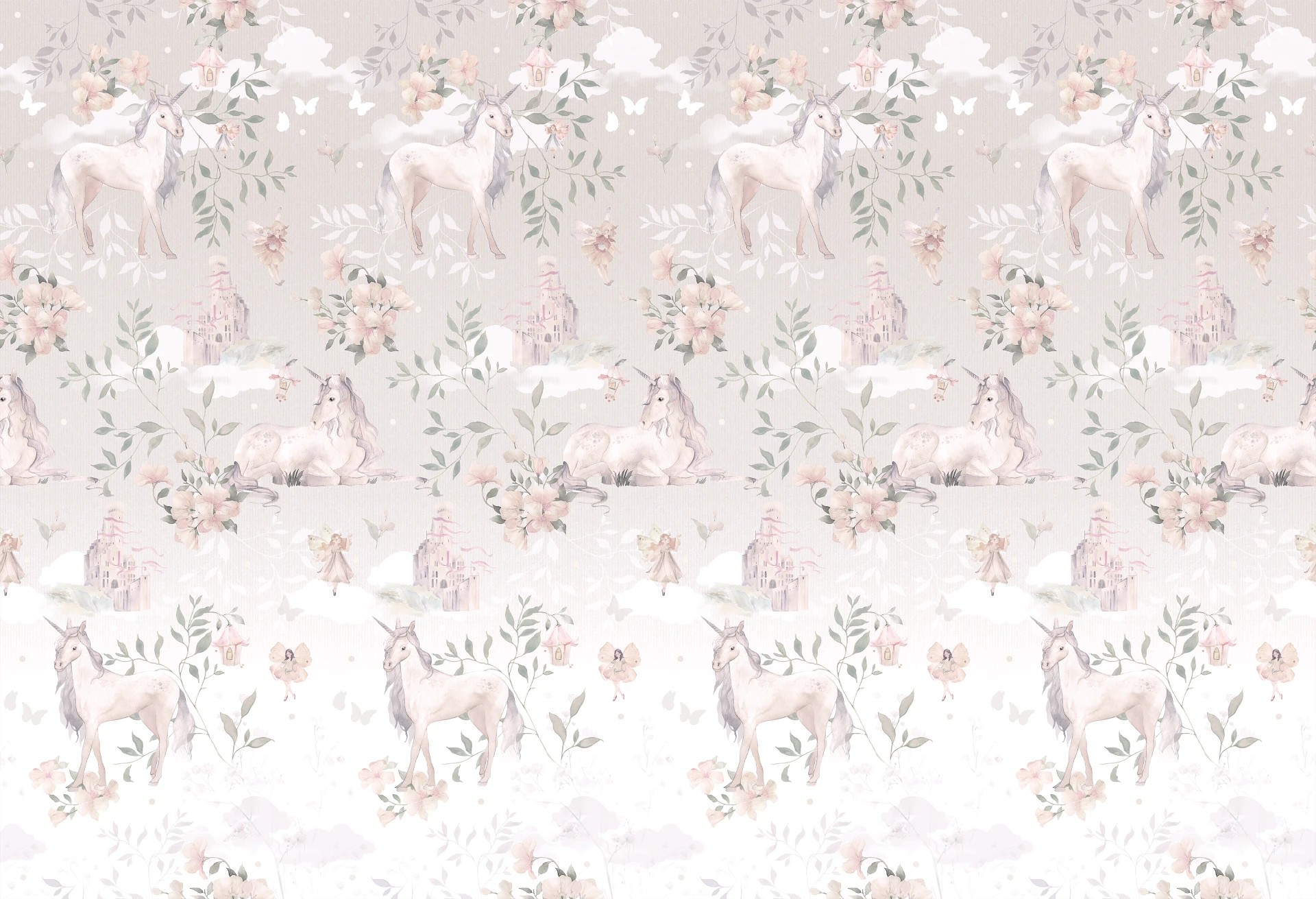 KRÓLESTWO JEDNOROŻCÓW PATTERN - tapeta w jednorożce