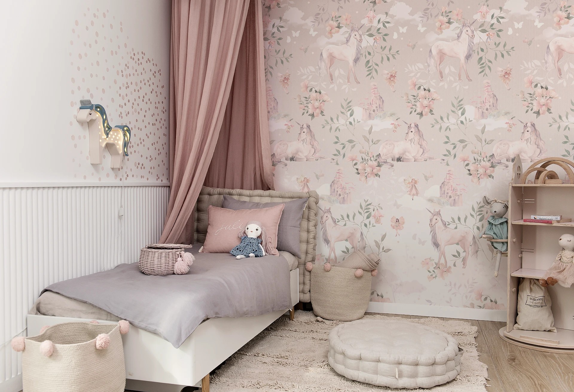 KRÓLESTWO JEDNOROŻCÓW PATTERN - tapeta w jednorożce